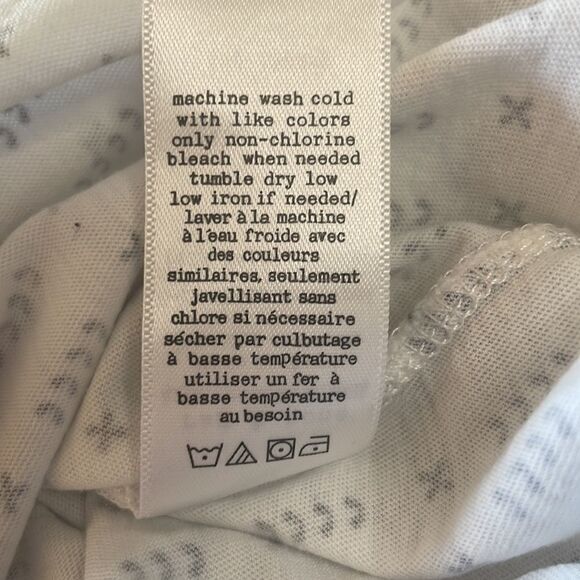 Rag & Bone Jeans Tissue Weight White Printed T-Shirt sz XS - Picture 12 of 15